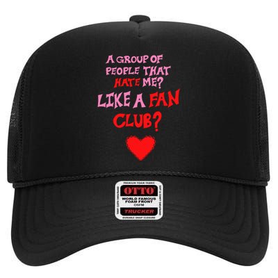 Oat Milk Lady Like A Fan Club High Crown Mesh Back Trucker Hat