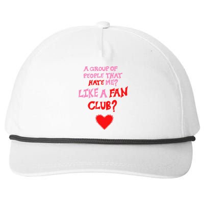 Oat Milk Lady Like A Fan Club Snapback Five-Panel Rope Hat