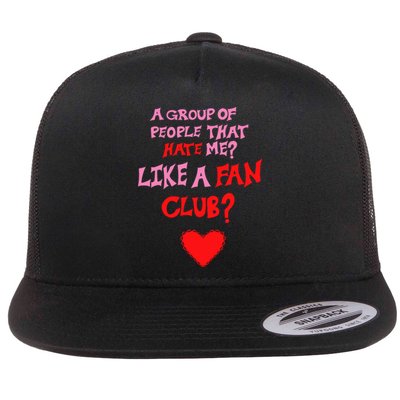 Oat Milk Lady Like A Fan Club Flat Bill Trucker Hat