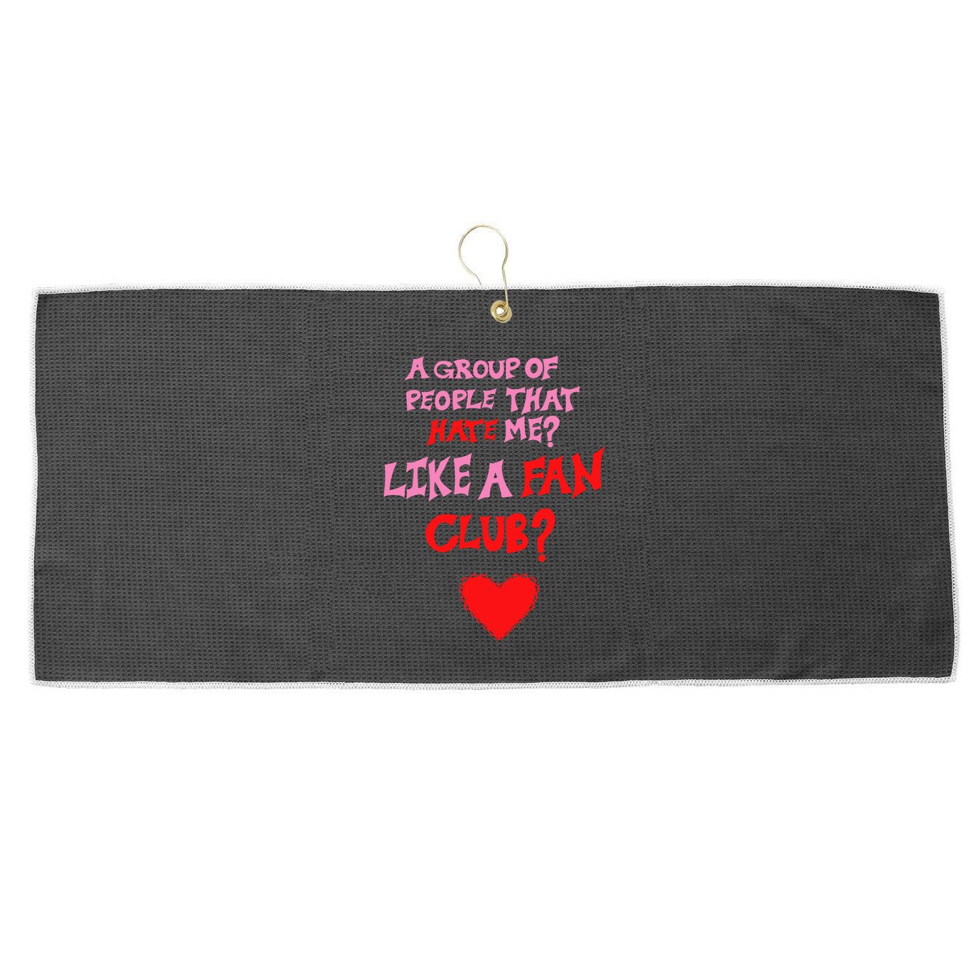 Oat Milk Lady Like A Fan Club Large Microfiber Waffle Golf Towel