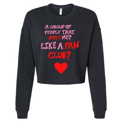 Oat Milk Lady Like A Fan Club Cropped Pullover Crew