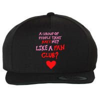 Oat Milk Lady Like A Fan Club Wool Snapback Cap