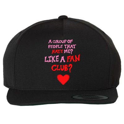 Oat Milk Lady Like A Fan Club Wool Snapback Cap