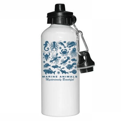 Ocean Marine Life Collection Sea Life Lover Aluminum Water Bottle