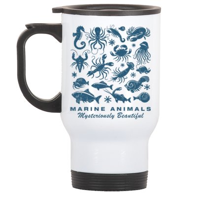 Ocean Marine Life Collection Sea Life Lover Stainless Steel Travel Mug