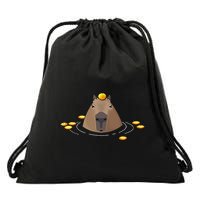 Oranges Meme Lover Capybara Drawstring Bag