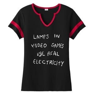 Outlander Magazine Lamps In Video Games Use Real Electricity Ladies Halftime Notch Neck Tee