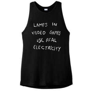 Outlander Magazine Lamps In Video Games Use Real Electricity Ladies PosiCharge Tri-Blend Wicking Tank