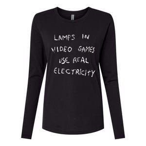 Outlander Magazine Lamps In Video Games Use Real Electricity Womens Cotton Relaxed Long Sleeve T-Shirt