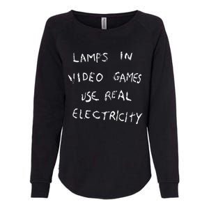 Outlander Magazine Lamps In Video Games Use Real Electricity Womens California Wash Sweatshirt