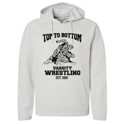 Oat Milk Lady Store Top To Bottom Varsity Wrestling Performance Fleece Hoodie