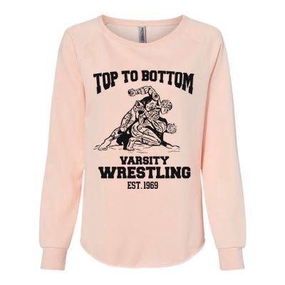 Oat Milk Lady Store Top To Bottom Varsity Wrestling Womens California Wash Sweatshirt