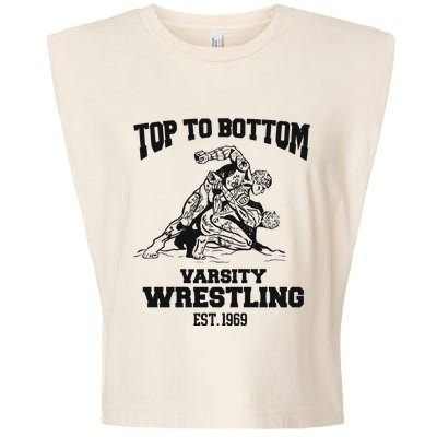 Oat Milk Lady Store Top To Bottom Varsity Wrestling Garment-Dyed Women's Muscle Tee