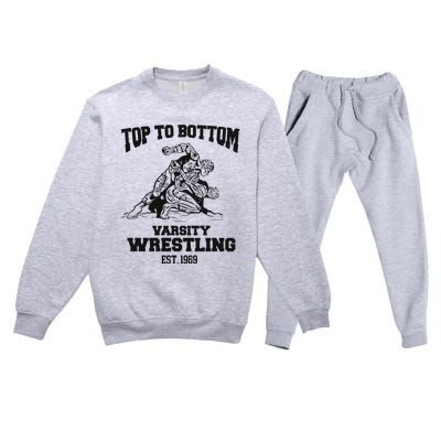 Oat Milk Lady Store Top To Bottom Varsity Wrestling Premium Crewneck Sweatsuit Set