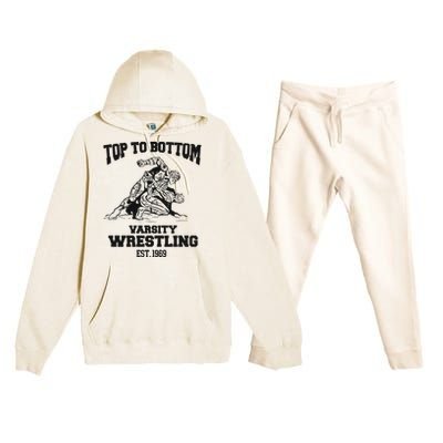 Oat Milk Lady Store Top To Bottom Varsity Wrestling Premium Hooded Sweatsuit Set