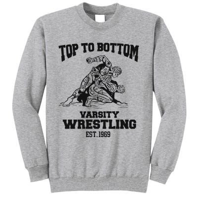 Oat Milk Lady Store Top To Bottom Varsity Wrestling Tall Sweatshirt