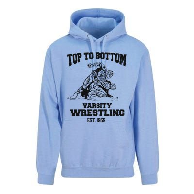 Oat Milk Lady Store Top To Bottom Varsity Wrestling Unisex Surf Hoodie