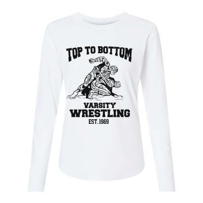 Oat Milk Lady Store Top To Bottom Varsity Wrestling Womens Cotton Relaxed Long Sleeve T-Shirt