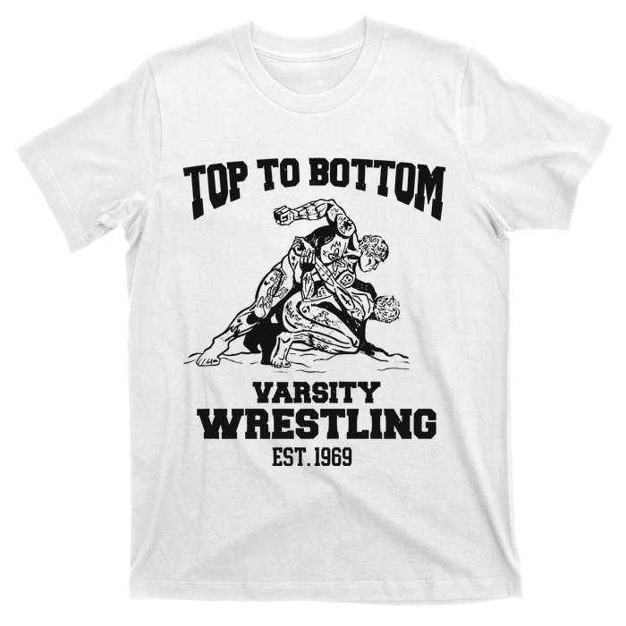 Oat Milk Lady Store Top To Bottom Varsity Wrestling T-Shirt