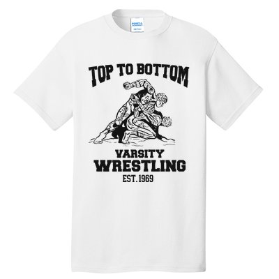 Oat Milk Lady Store Top To Bottom Varsity Wrestling Tall T-Shirt