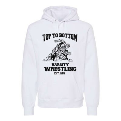 Oat Milk Lady Store Top To Bottom Varsity Wrestling Premium Hoodie