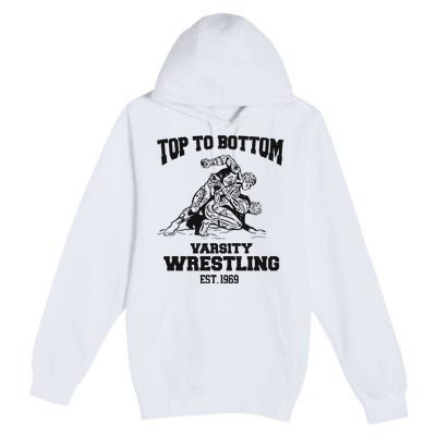 Oat Milk Lady Store Top To Bottom Varsity Wrestling Premium Pullover Hoodie