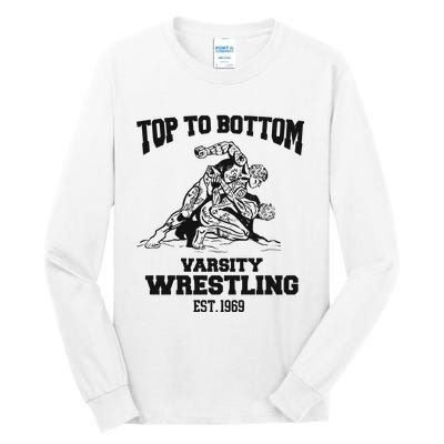 Oat Milk Lady Store Top To Bottom Varsity Wrestling Tall Long Sleeve T-Shirt