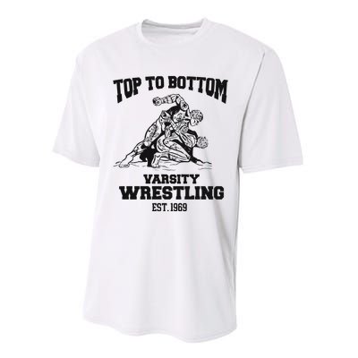 Oat Milk Lady Store Top To Bottom Varsity Wrestling Performance Sprint T-Shirt