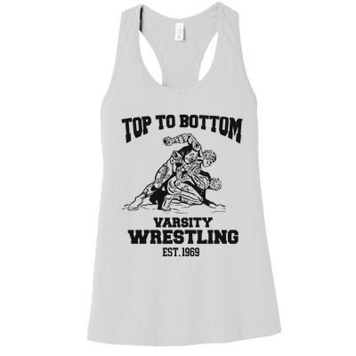 Oat Milk Lady Store Top To Bottom Varsity Wrestling Women's Racerback Tank