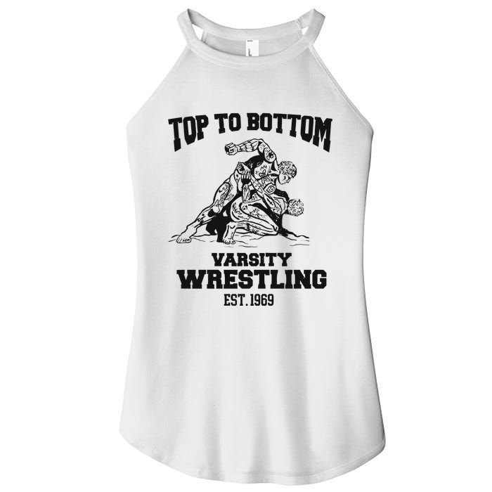 Oat Milk Lady Store Top To Bottom Varsity Wrestling Women's Perfect Tri Rocker Tank