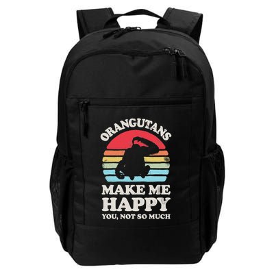 Orangutans Make Me Happy You Not So Much Orangutan Retro Backpack
