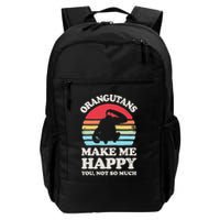 Orangutans Make Me Happy You Not So Much Orangutan Retro Backpack