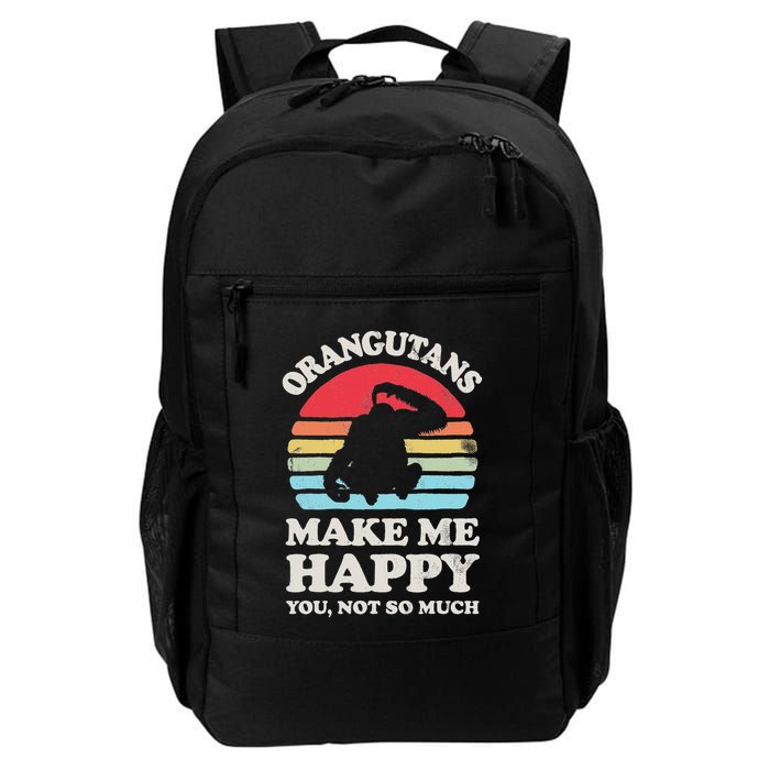 Orangutans Make Me Happy You Not So Much Orangutan Retro Backpack