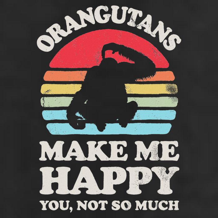 Orangutans Make Me Happy You Not So Much Orangutan Retro Beanie