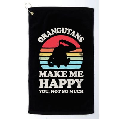 Orangutans Make Me Happy You Not So Much Orangutan Retro Golf Towel