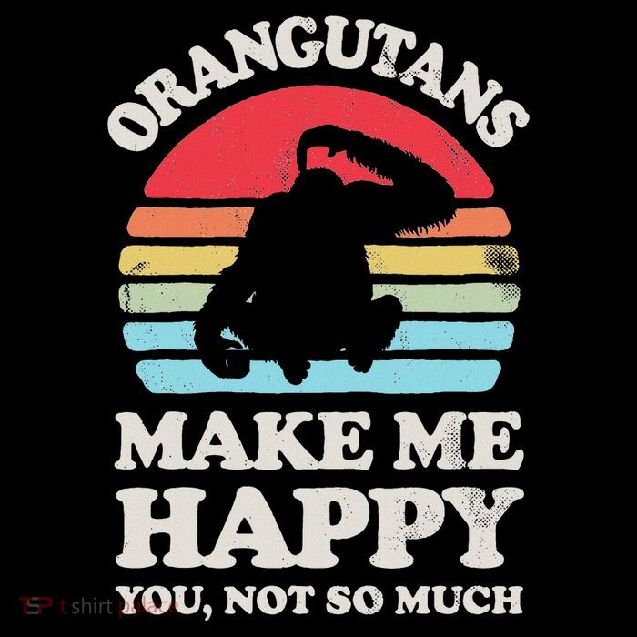 Orangutans Make Me Happy You Not So Much Orangutan Retro Zip Tote Bag