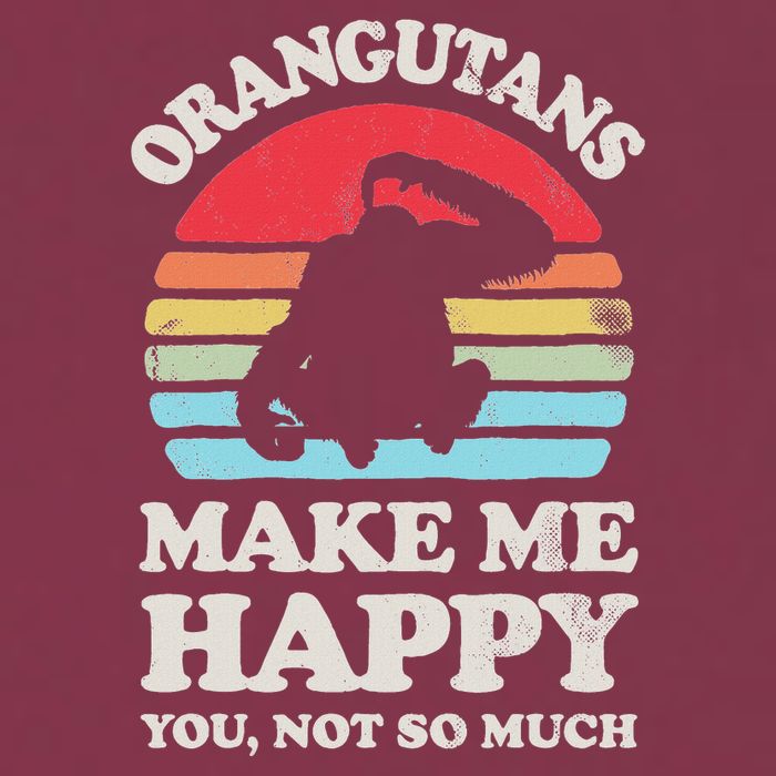 Orangutans Make Me Happy You Not So Much Orangutan Retro 16oz Travel Tumbler