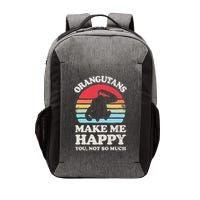 Orangutans Make Me Happy You Not So Much Orangutan Retro Vector Backpack