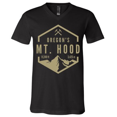 Oregon Mountain Mt. Hood V-Neck T-Shirt