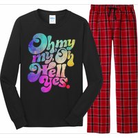 Oh My My Oh Hell Yes Vintage Styles Music Rocks Gifts Ideas Long Sleeve Pajama Set