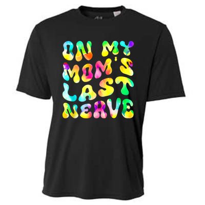 On My Moms Last Nerve Retro Groovy Watercolor Cooling Performance Crew T-Shirt