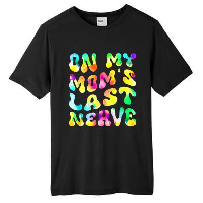 On My Moms Last Nerve Retro Groovy Watercolor Tall Fusion ChromaSoft Performance T-Shirt