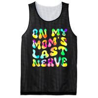 On My Moms Last Nerve Retro Groovy Watercolor Mesh Reversible Basketball Jersey Tank