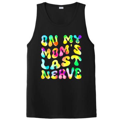 On My Moms Last Nerve Retro Groovy Watercolor PosiCharge Competitor Tank