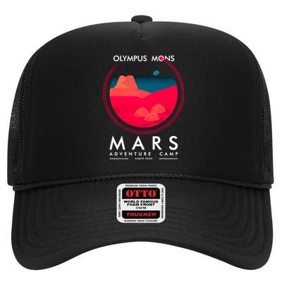 Olympus Mons Mars Adventure Camp High Crown Mesh Back Trucker Hat