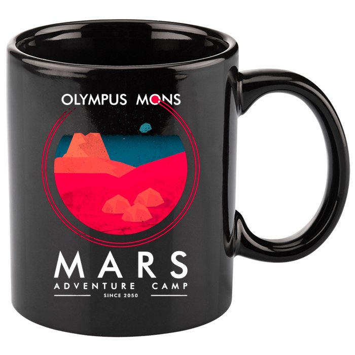 Olympus Mons Mars Adventure Camp 11oz C Handle Ceramic Mug