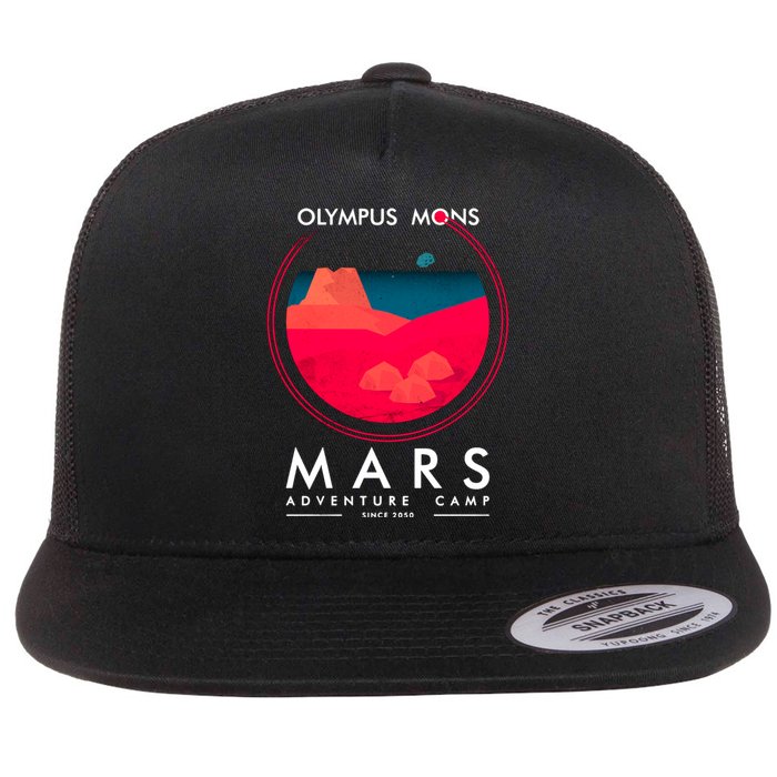 Olympus Mons Mars Adventure Camp Flat Bill Trucker Hat