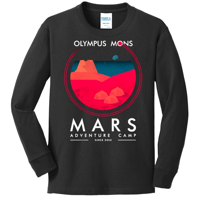 Olympus Mons Mars Adventure Camp Kids Long Sleeve Shirt