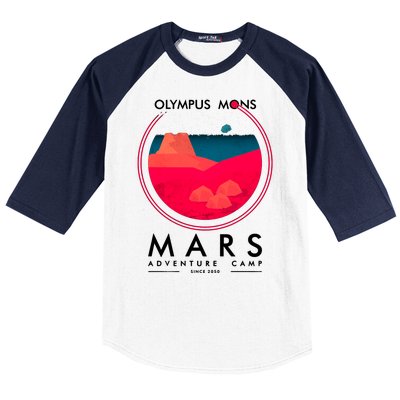 Olympus Mons Mars Adventure Camp Baseball Sleeve Shirt