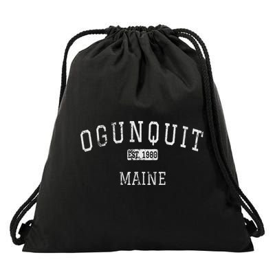 Ogunquit Maine Me Vintage Drawstring Bag